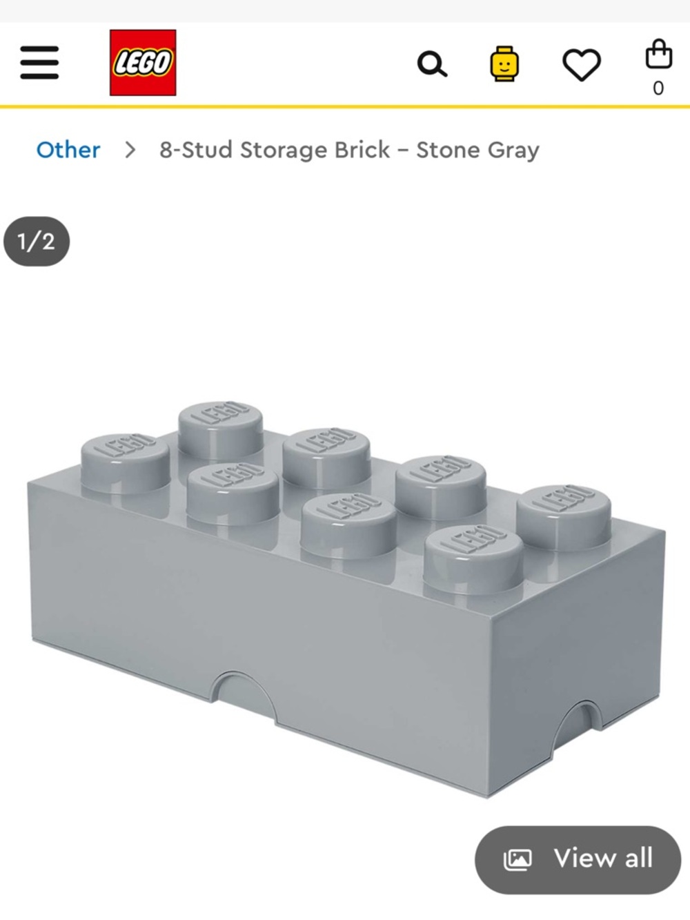 Lego 8-stud storage brick